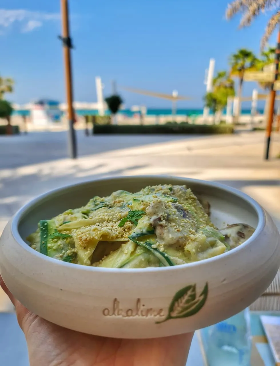 Sheikh Zayed Grand Mosque Beach healty food in Abu Dhabi Wander with Maya