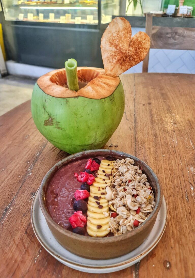 Refreshing coconut water and healthy smoothies at Alchemy Ubud