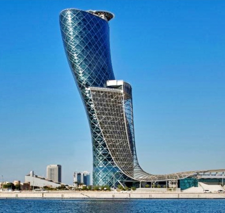 Lobby at Andaz Capital Gate and Exterior of the hotel