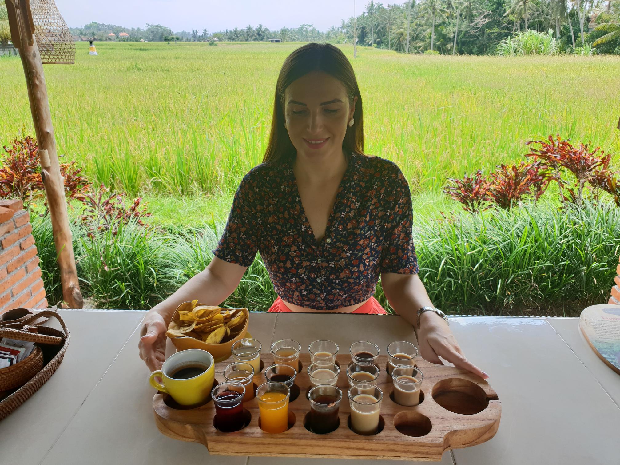 Luwak and different types of coffee with traditional tasting experience