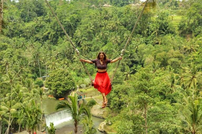 Bali Swing with panoramic jungle and rice terrace views in Ubud Bali