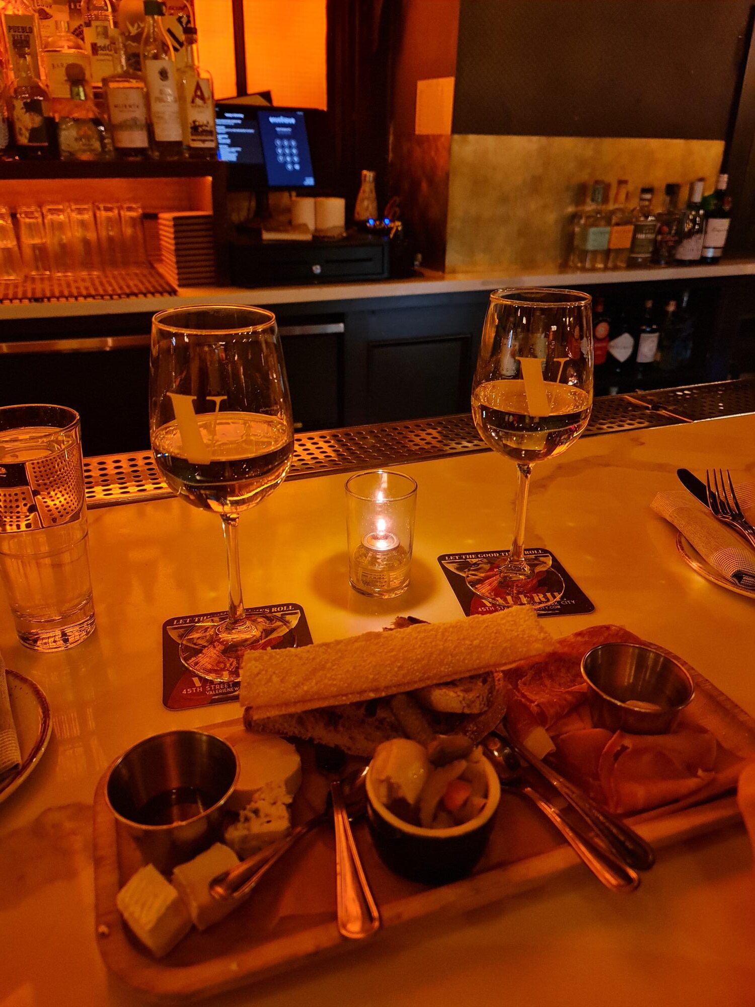 Happy hour food and drinks in Valerie Restaurant