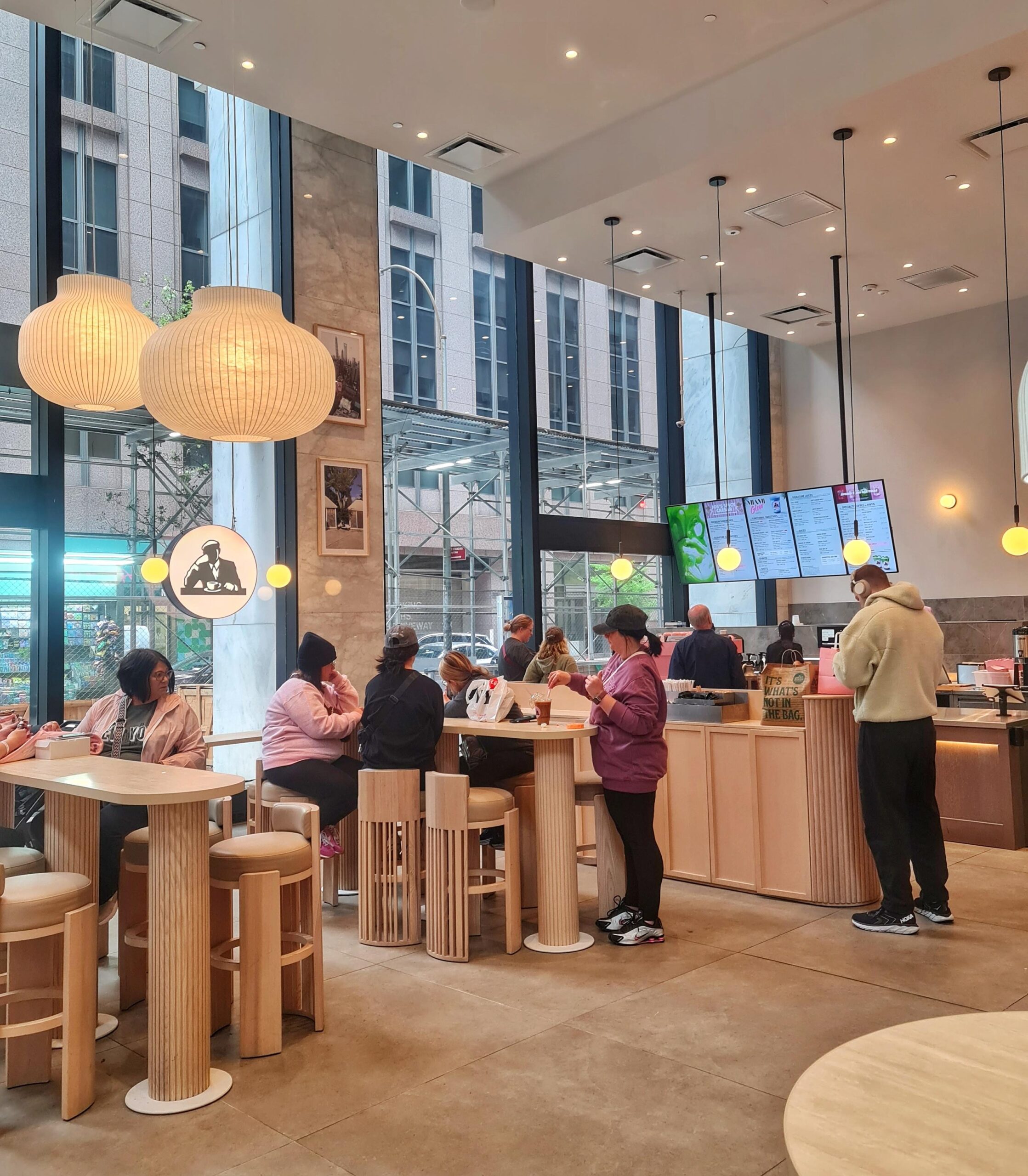 Interior view of Joe & The Juice café in New York City.
